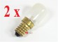 2 X lampadina a vite per macchina da cucire o tagliacuci E14 15 Watt L02